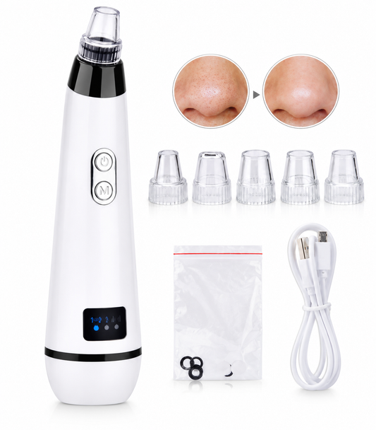 Szllh electric blackhead remover vacuum with interchangeable suction heads