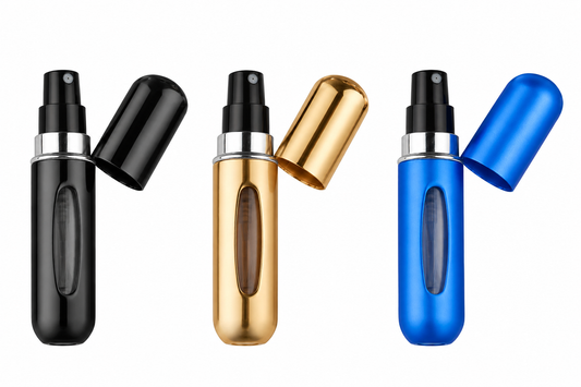 Szllh mini refillable perfume atomizer set of three 5ml bottles